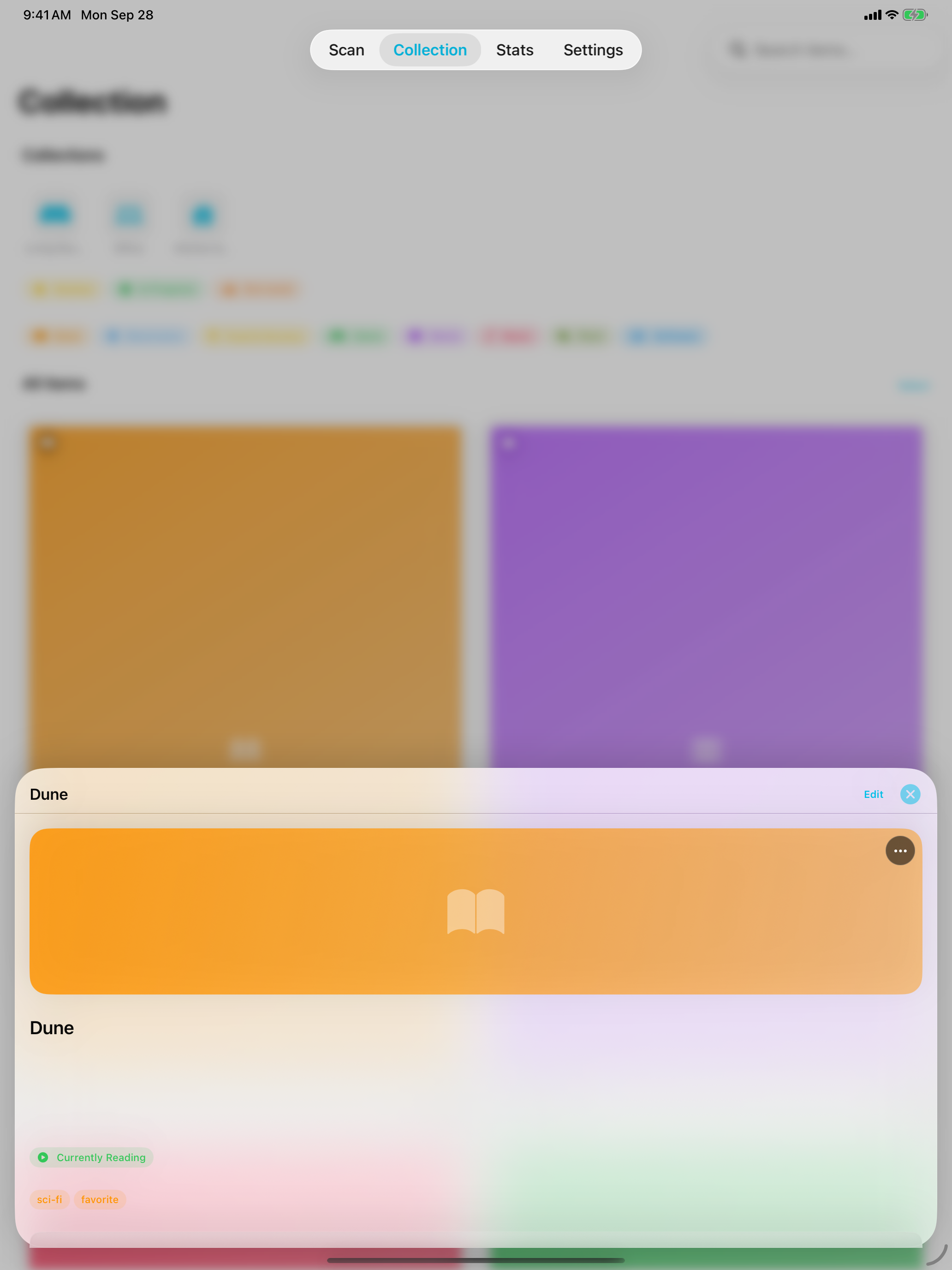 Gather iPad interface