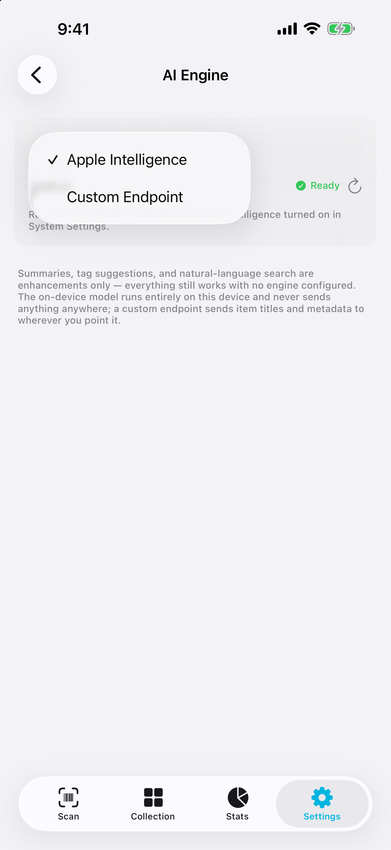 Gather iPhone interface