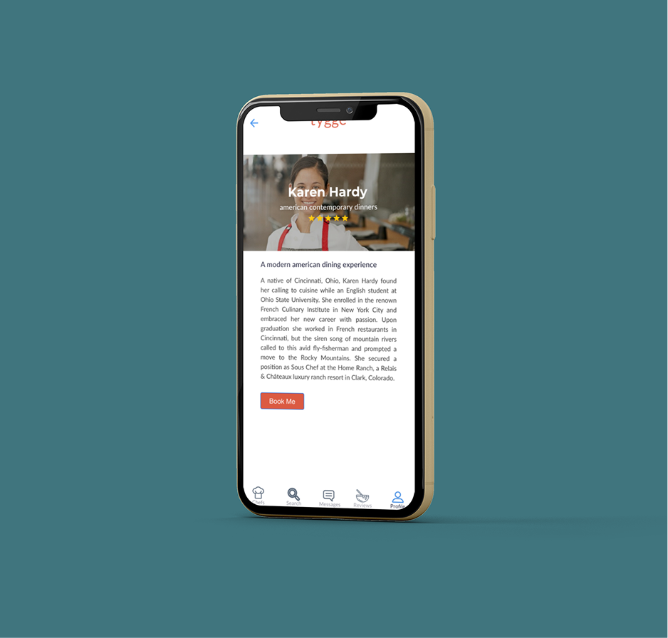 Tygge — chef profile screen