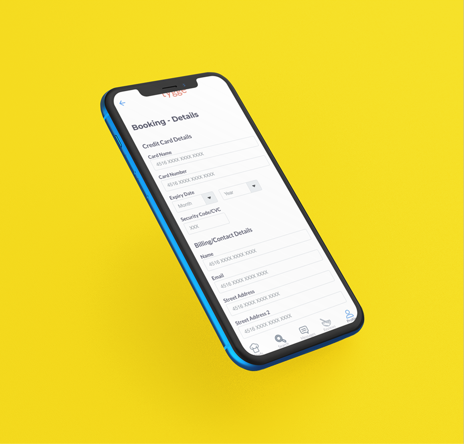 Tygge — booking details screen